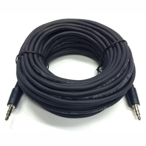 TechCraft Audio Cable 3.5Mm Male / Male Plenum CMP 22 AWG High-Quality Black 35 Feet - - Mounts For Less