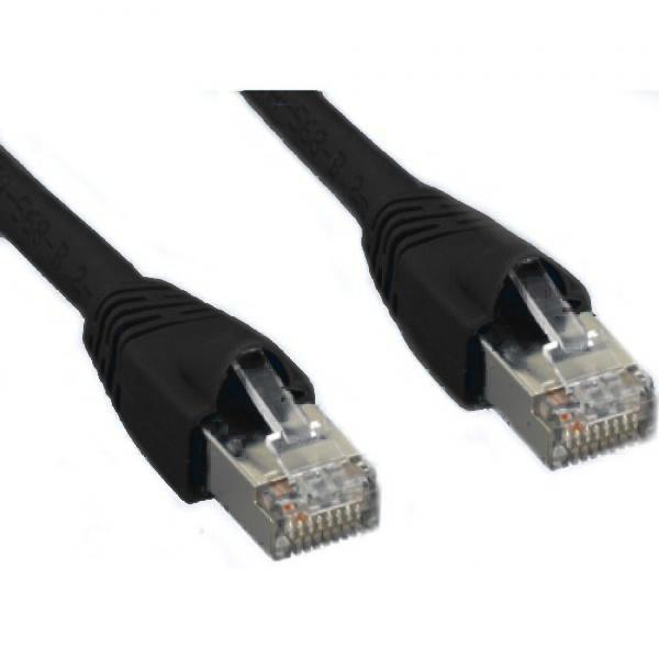 TechCraft Cat6a Straight-Through Ethernet Cable Network 10 Gbit/S RJ-45 Shielded Black 3 ft - - Mounts For Less