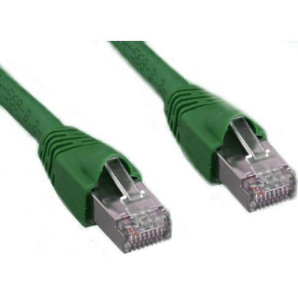 TechCraft Cat6a Straight-Through Ethernet Cable Network 10 Gbit/S RJ-45 Shielded Green 75 ft - - Mounts For Less