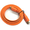 TechCraft Flat HDMI Cable V1.4 Support 3D And Ethernet 1080P 5 Feets Orange - - Mounts For Less