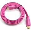 TechCraft Flat HDMI Cable V1.4 Support 3D And Ethernet 1080P 5 Feets Pink - - Mounts For Less