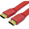 TechCraft Flat HDMI Cable V1.4 Support 3D And Ethernet 1080P 5 Feets Red - - Mounts For Less