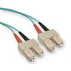 TechCraft Optic Fiber Network Cable OM3 SC to SC 10 Gig Aqua 2 meters (6.5 ft) - - Mounts For Less