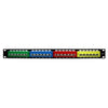TechCraft Patch Panel 24 Port (1U), CAT5e, T568A or T568B, Angled Coloured Jacks - - Mounts For Less