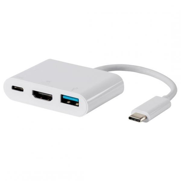 TechCraft USB 3.1 Adaptator USB Type-C to USB / HDMI / USB-C White - - Mounts For Less