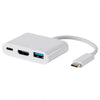 TechCraft USB 3.1 Adaptator USB Type-C to USB / HDMI / USB-C White - - Mounts For Less