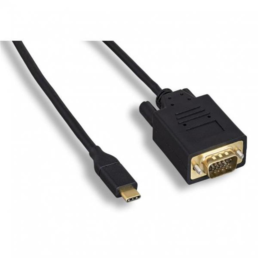 TechCraft USB 3.1 Type C to VGA Cables, 6 Feet Length, Black - - Mounts For Less