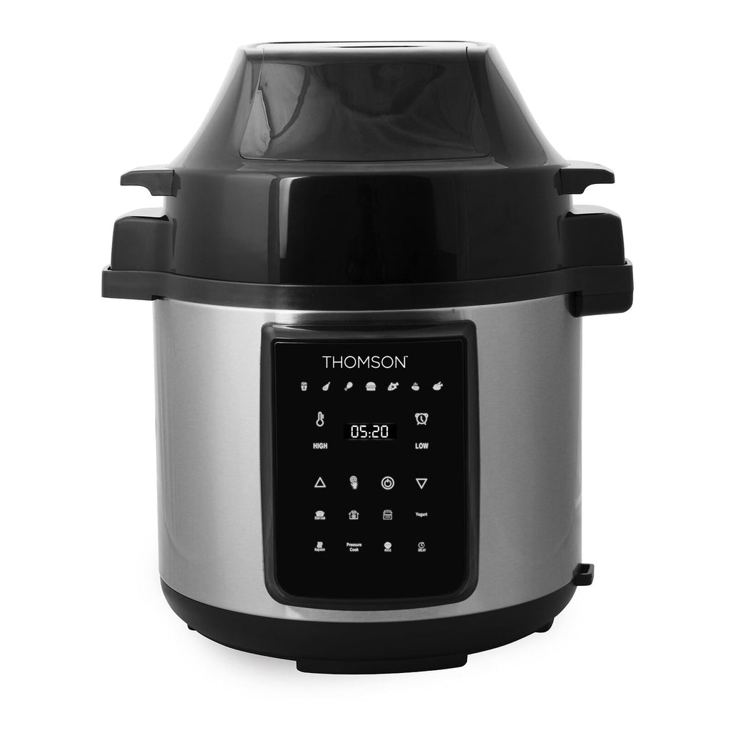 Thomson - 9-in1 Pressure Cooker and Air Fryer, 6 Liter Capacity, Stainless Steel - - Mounts For Less