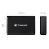 Transcend TS-RDF9K2 UHS-II Multiple Card Reader, Ports for CompactFlash Cards, SD and microSD, USB 3.1, Black - - Mounts For Less