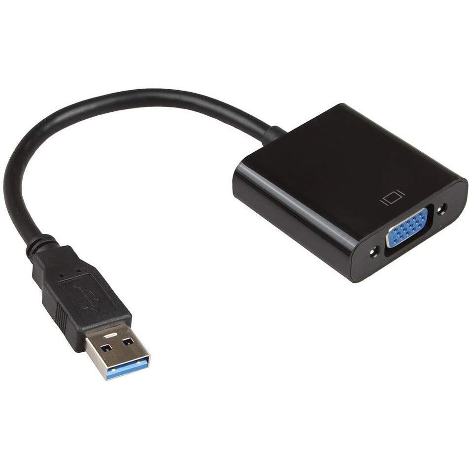 USB 3.0 to VGA adapter Black - - Mounts For Less