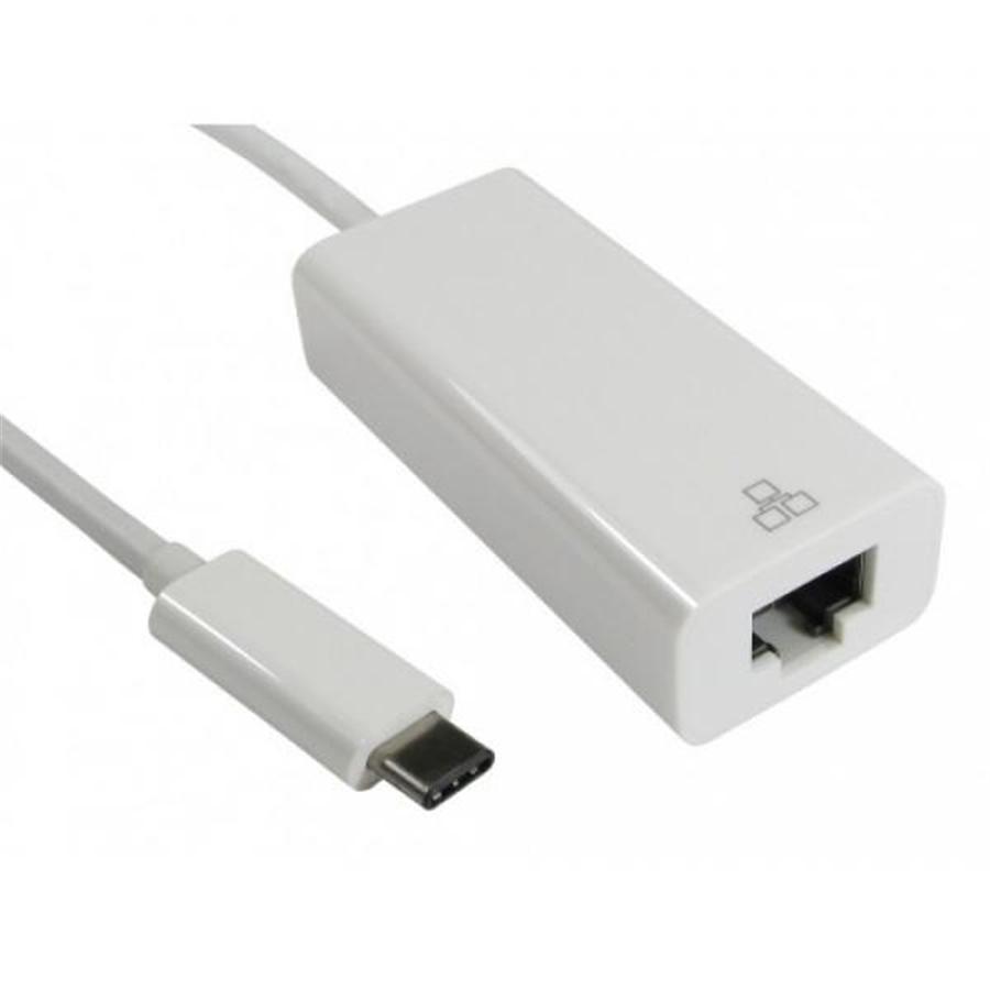 USB Type-C to Ethernet CAT5e Adapter, White - - Mounts For Less