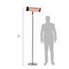 Westinghouse WES31-1550 Electric Pole Patio Heater Infra-Red Silver - - Mounts For Less
