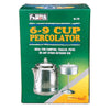 World Famous - Percolator for Outdoor Use, 6 to 9 Cup Capacity, Made of Aluminum - - Mounts For Less