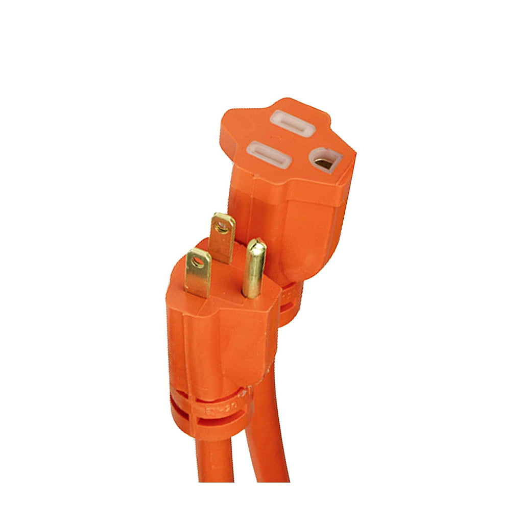 Xtrciity - 1 Plug Electrical Extension Cord with Grounding, 10 Meter Length, For Outdoor Use, Orange - - Mounts For Less