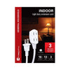 Xtrcity - 3 Outlet Extension Cord, 3 Meter Length, For Indoor Use, White - - Mounts For Less