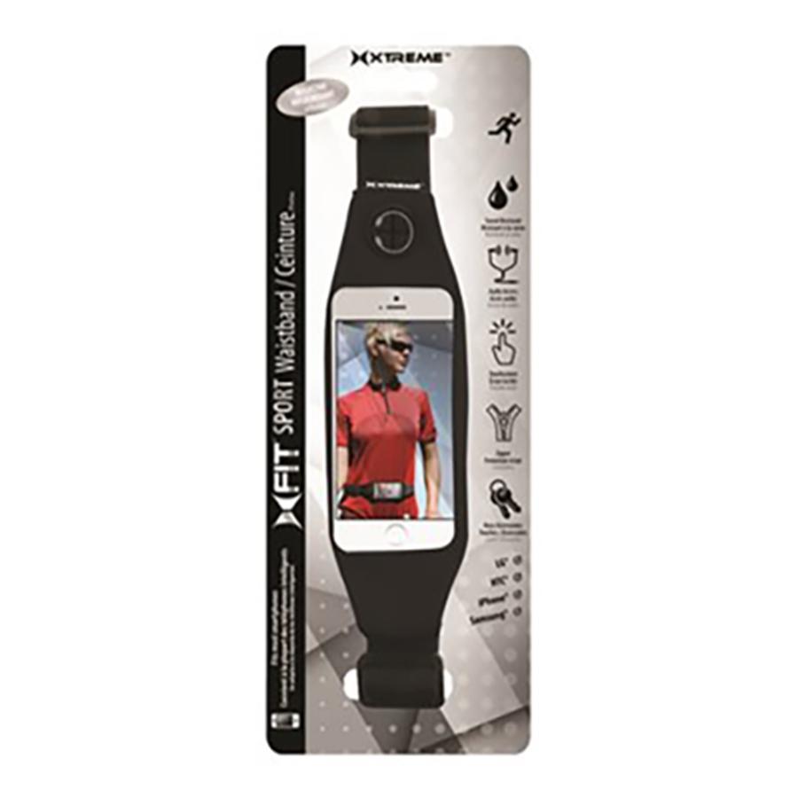 Xtreme XUP5-1006-BLK Universal Sport Waistband for Phone with Window, Black - - Mounts For Less