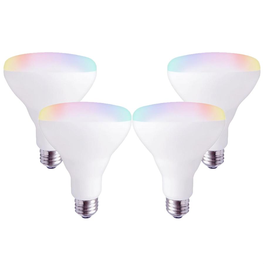 Xtricity 1-50075 LED Wi-Fi BR30 10W 120V RGB Colors 2700K-6500K Tunable Dim 4Pk White - - Mounts For Less