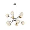 Xtricity - 10-Light Pendant, 34.6'' Width, From the Bohannon Collection, Silver - - Mounts For Less