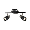 Xtricity - 2-Head Track Light, 14.6'' Width, From the Harbour Collection, Brushed Nickel and Black - - Mounts For Less