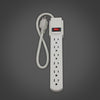 Xtricity 3-70600 6 Outlet Power Bar W 1.5FT 14/3 Cord Grey - - Mounts For Less