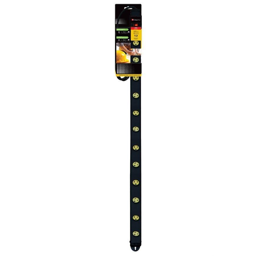 Xtricity 3-70609 12 Outlet Heavy Duty Power Bar Black - - Mounts For Less