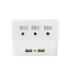 Xtricity 3-70624 Wall Tap 3 Outlets and 2 USB Ports 2.4A White - - Mounts For Less
