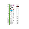 Xtricity 3-70627 Surge Protector 6 Outlets 1050 Joules 4FT Cord 2USB White - - Mounts For Less
