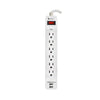 Xtricity 3-70627 Surge Protector 6 Outlets 1050 Joules 4FT Cord 2USB White - - Mounts For Less