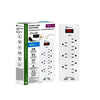 Xtricity 3-70628 Surge Protector 8 Outlets 1050 Joules 6FT Cord 2USB White - - Mounts For Less