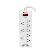 Xtricity 3-70628 Surge Protector 8 Outlets 1050 Joules 6FT Cord 2USB White - - Mounts For Less