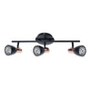 Xtricity - 3 Heads Ceiling Light, 24.4 '' Width, From the Riviera Collection, Black - - Mounts For Less
