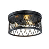 Xtricity - 3-Light Ceiling Light, 13.8'' Diameter, From the Sweden Collection, Black - - Mounts For Less