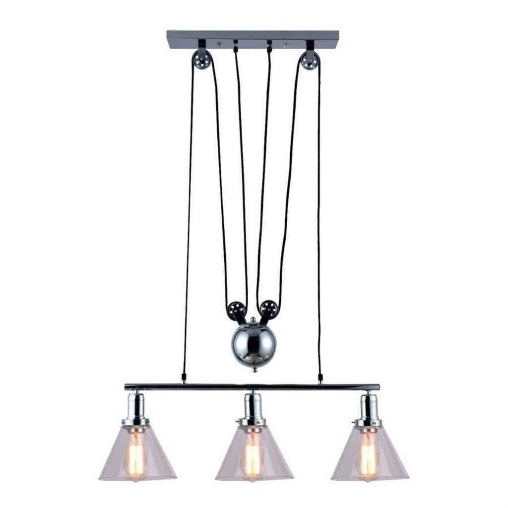 Xtricity - 3-Light Pendant , 29.1 '' Width, From Dakota Collection, Chrome - - Mounts For Less