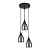 Xtricity - 3-Light Pendant, 9.8'' Width, From the Repley Collection, Black - - Mounts For Less