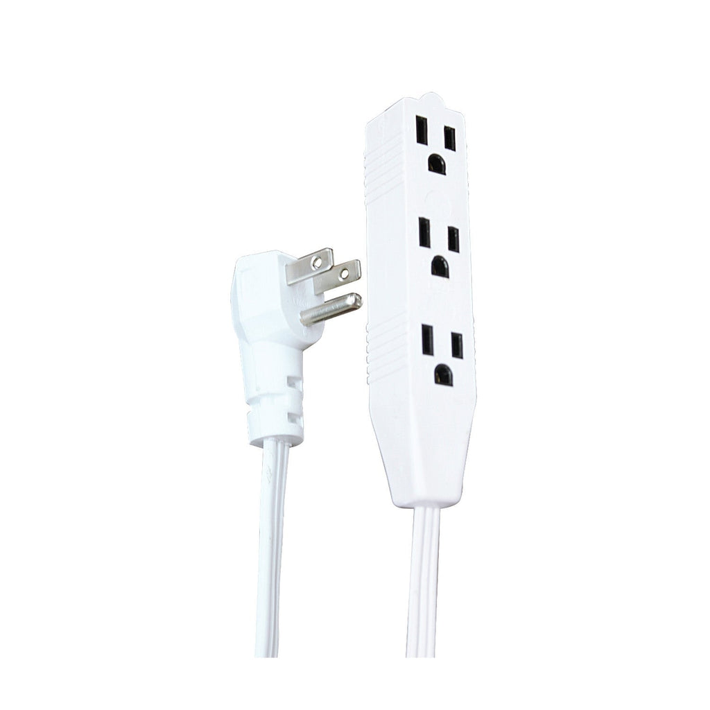 Xtricity - 3 Outlet Grounding Electric Extension Cord, 4.5 Meter Length, For Indoor Use, White - - Mounts For Less
