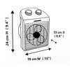 Xtricity 4-80304 Watson Heater + Fan Metal Heating 750W-1500W Black - - Mounts For Less