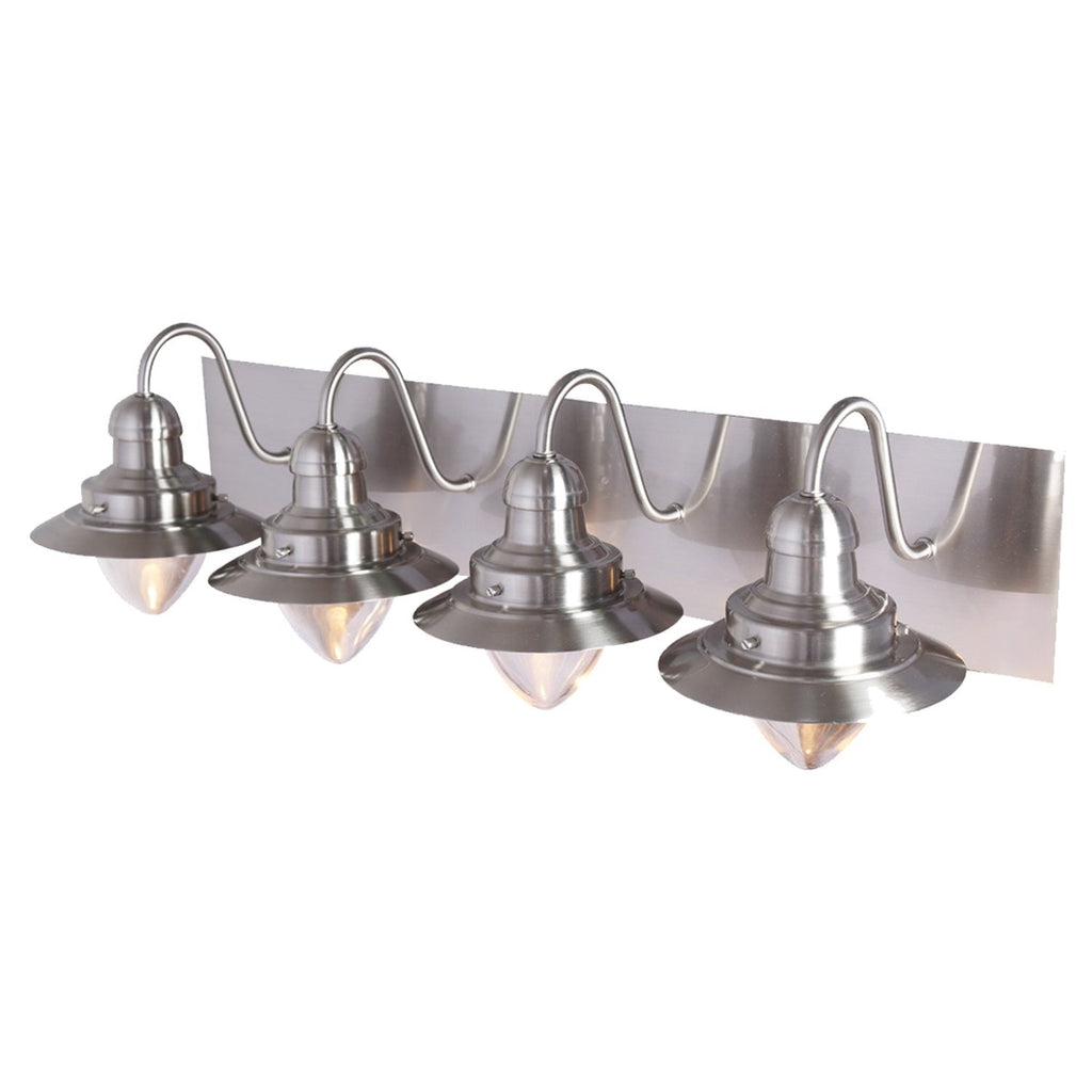 Xtricity - 4 Light Vanity Light, 27.1'' Width, From the Baltimore Collection, Nickel Finish - - Mounts For Less