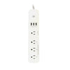 Xtricity - 4-Outlet 3-USB Port 4.8A Wi-Fi Smart Power Bar, White - - Mounts For Less