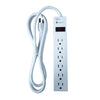 Xtricity - 6 Outlet Surge Protector with 6 Foot Cord, 450 Joules, White - - Mounts For Less