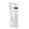 Xtricity - 6 Outlet Surge Protector with Grounding, 90 Joules, 3 Feet Cable, White - - Mounts For Less