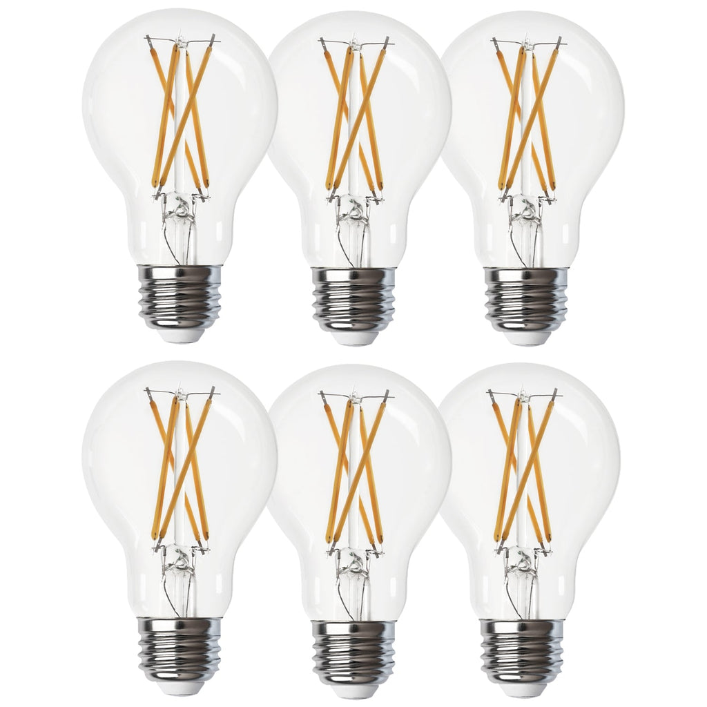 Xtricity - 6-Pack Energy Saving LED Bulbs, Dimmable, 9W, Type A, 5000K Daylight - - Mounts For Less