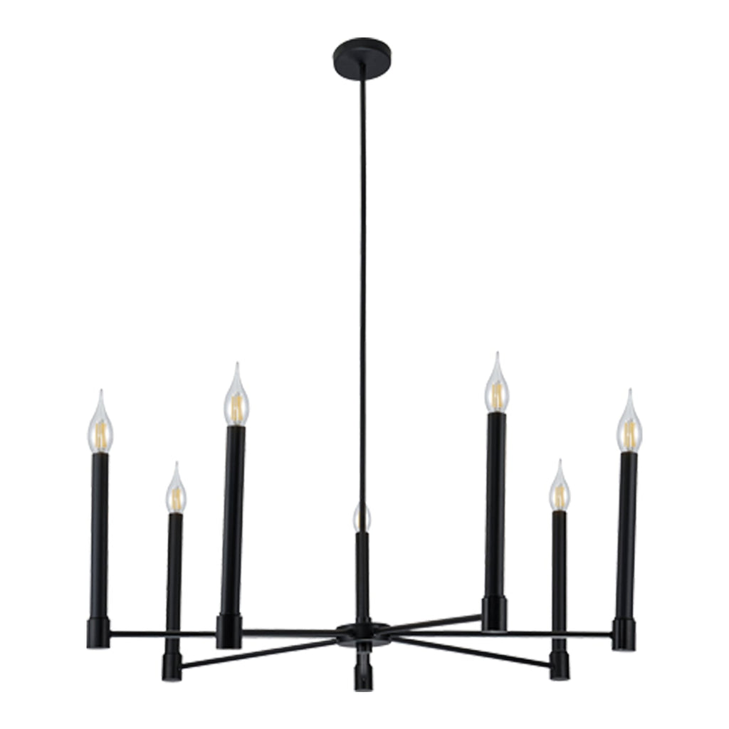 Xtricity - 7-Light Pendant, 38'' Width, From the Toscana Collection, Black - - Mounts For Less