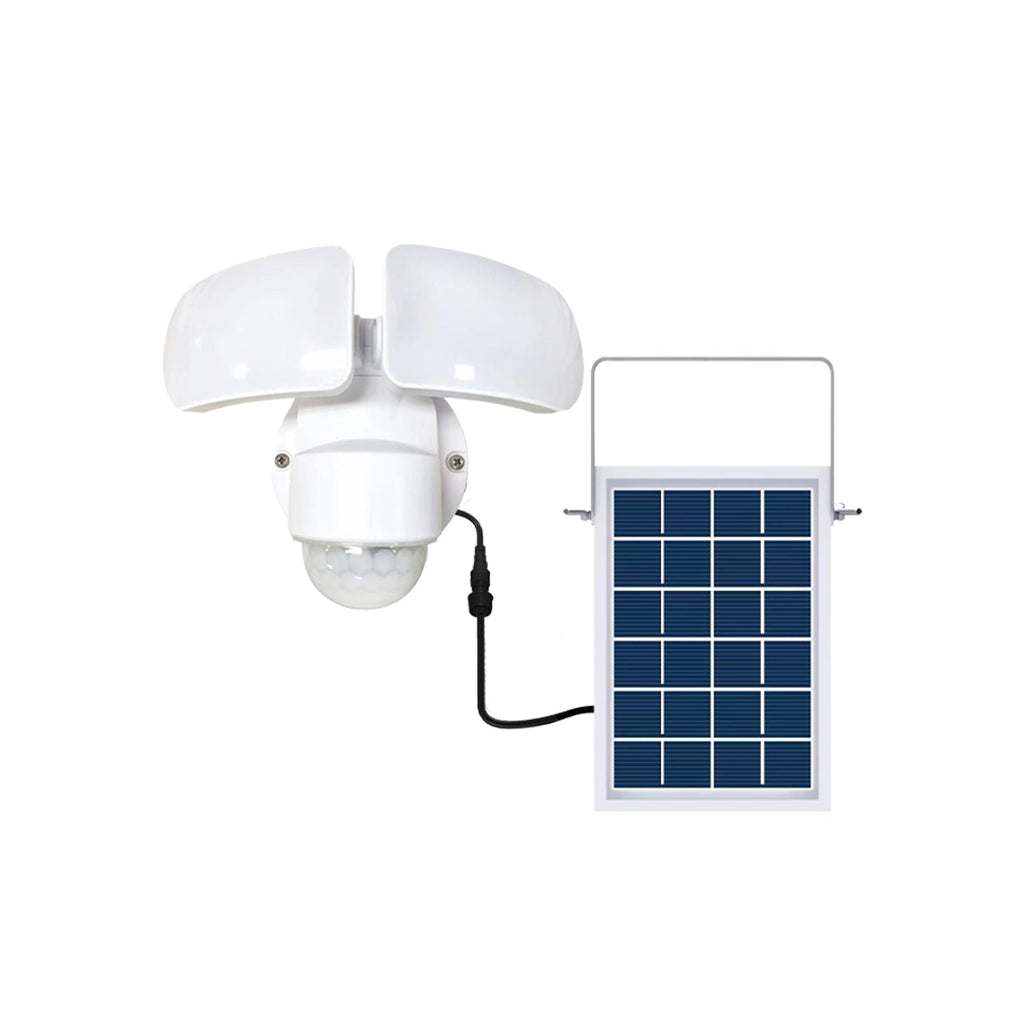 Xtricity - LED Outdoor Security Light with Motion Sensor, Solar Panel Powered, 12W, 3000K Soft White - - Mounts For Less