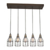 Xtricity - Pendant Light, 35 '' Width, From The New Yorker Collection, Wood - - Mounts For Less