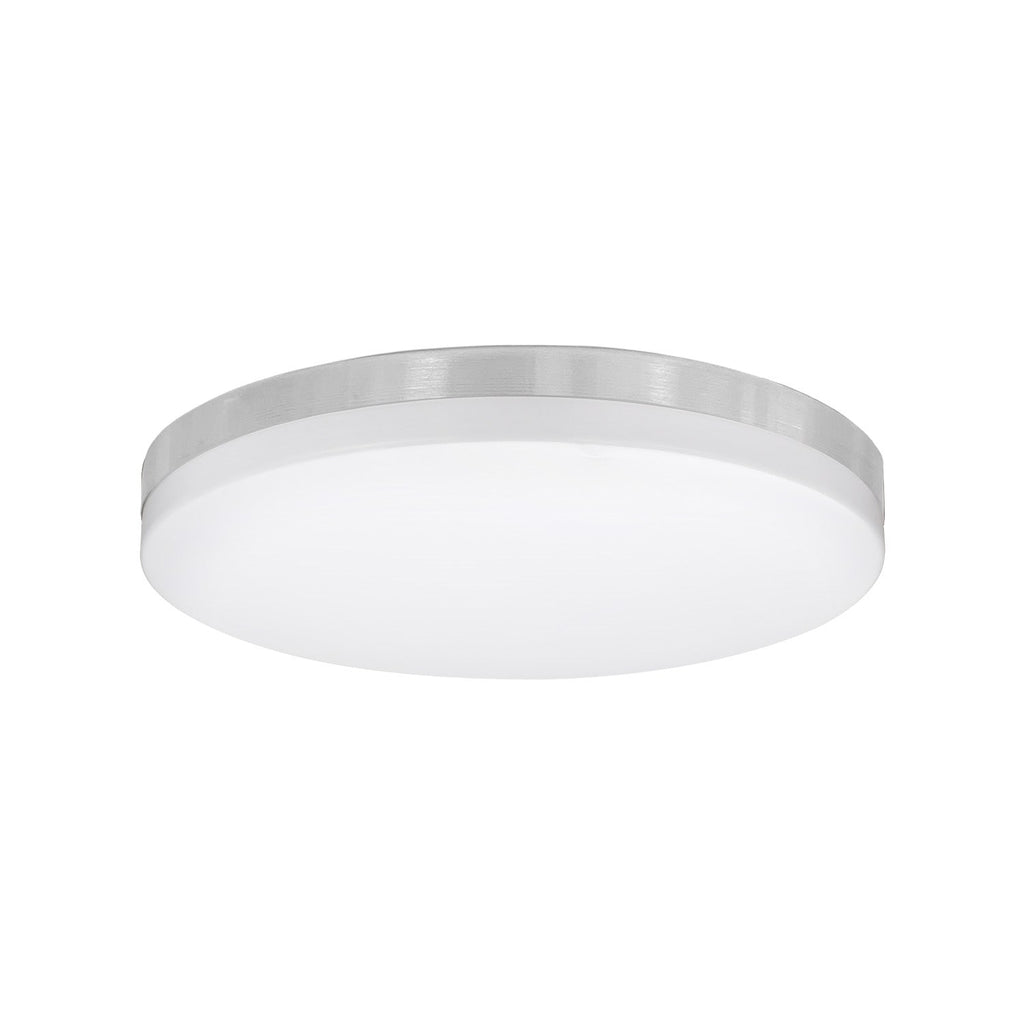 Xtricity - Round Ceiling Light with Integrated LEDs, 15" Diameter, 3 Color Options, From the Valerio Collection, Nickel - - Mounts For Less