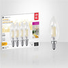 Xtricity - Set of 4 Dimmable Energy Saving LED Bulbs, 3.5W, E12 Base, 3000K Soft White - - Mounts For Less
