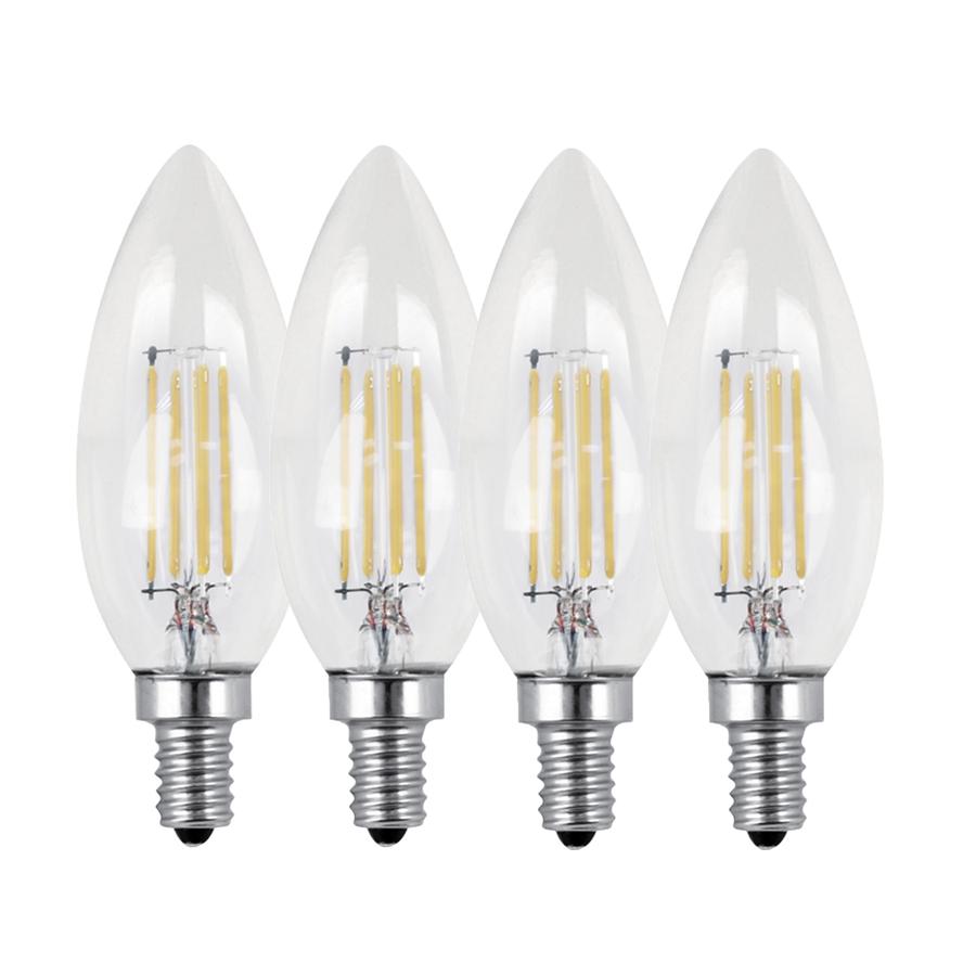 Xtricity - Set of 4 Dimmable Energy Saving LED Bulbs, 3.5W, E12 Base, 3000K Soft White - - Mounts For Less