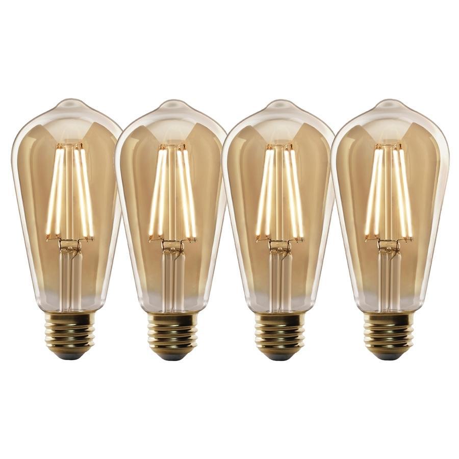 Xtricity - Set of 4 Old Fashioned LED Bulbs, 5W, E26 Base, 2200K Soft White - - Mounts For Less