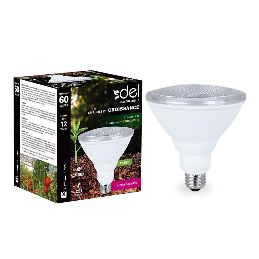 Xtricity led growing plant light par38/12w/120v/e26 - - Mounts For Less