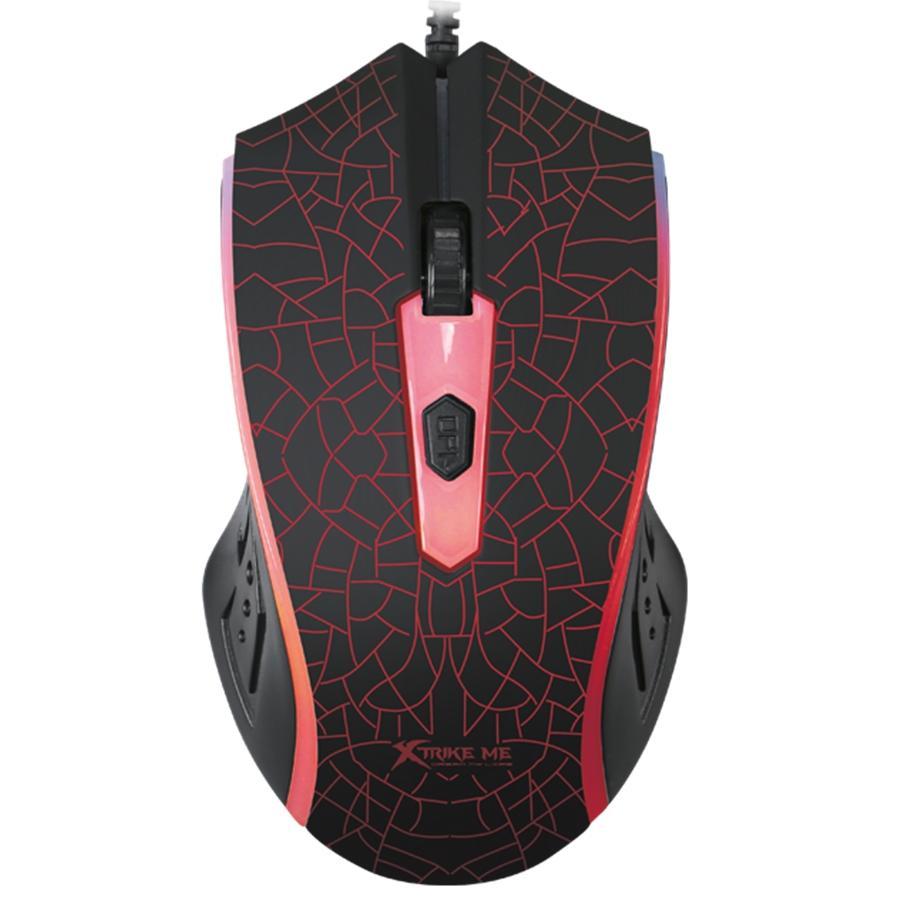 Xtrike Me GM-206 - Optical Gaming Mouse, Wired with 4 Buttons and 7 Color Backlight, DPI 800/1000/1200, Black - - Mounts For Less